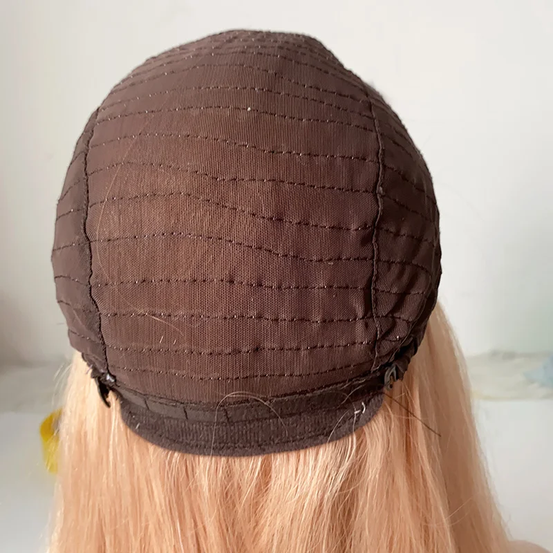 High quality silicone with lace top 18 inch Heat Resistant Feminine long style color #22 medical glueless wig For Patients