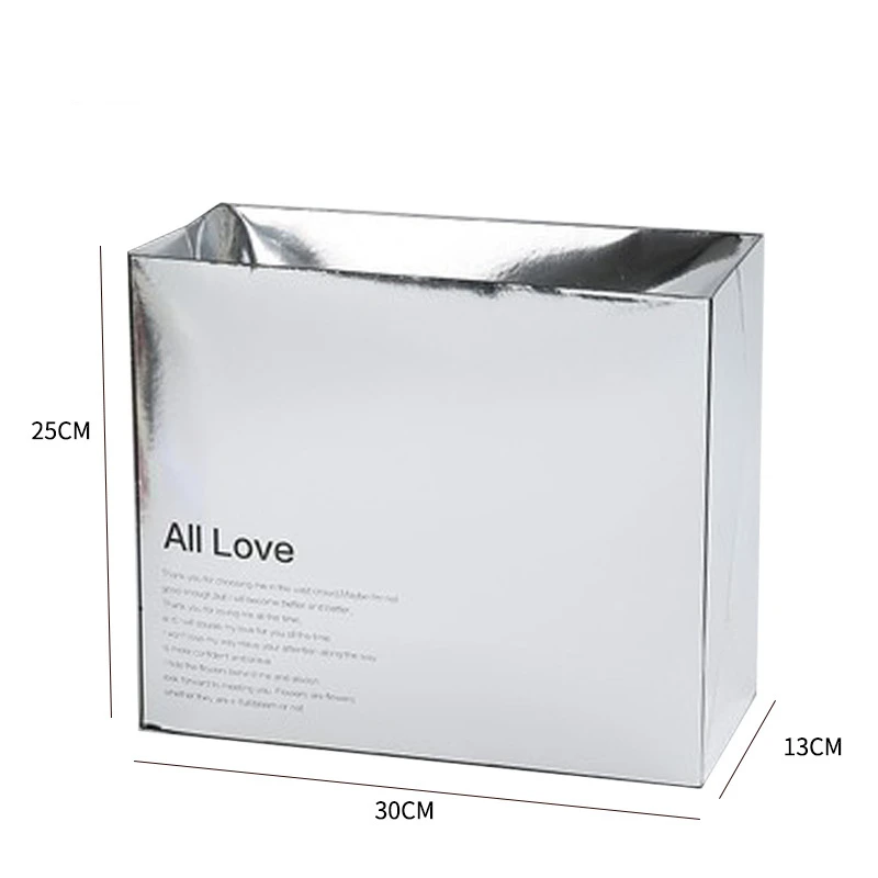 Kraft paper flower bag carrier box valentines mothers day bouquet flower packaging bag wholesale cheap price