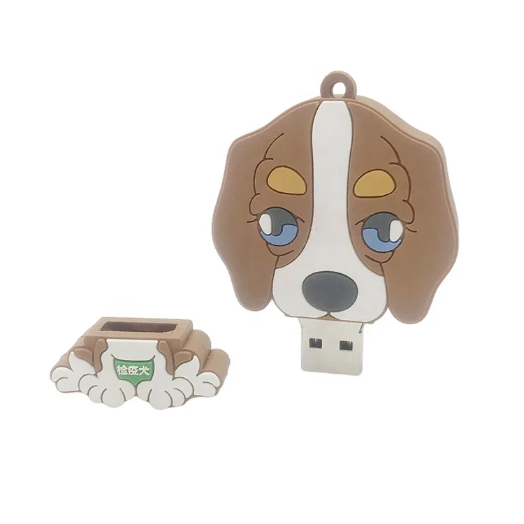 Флеш-накопитель в виде собаки из ПВХ 1/2/4/8/16/32/64 ГБ