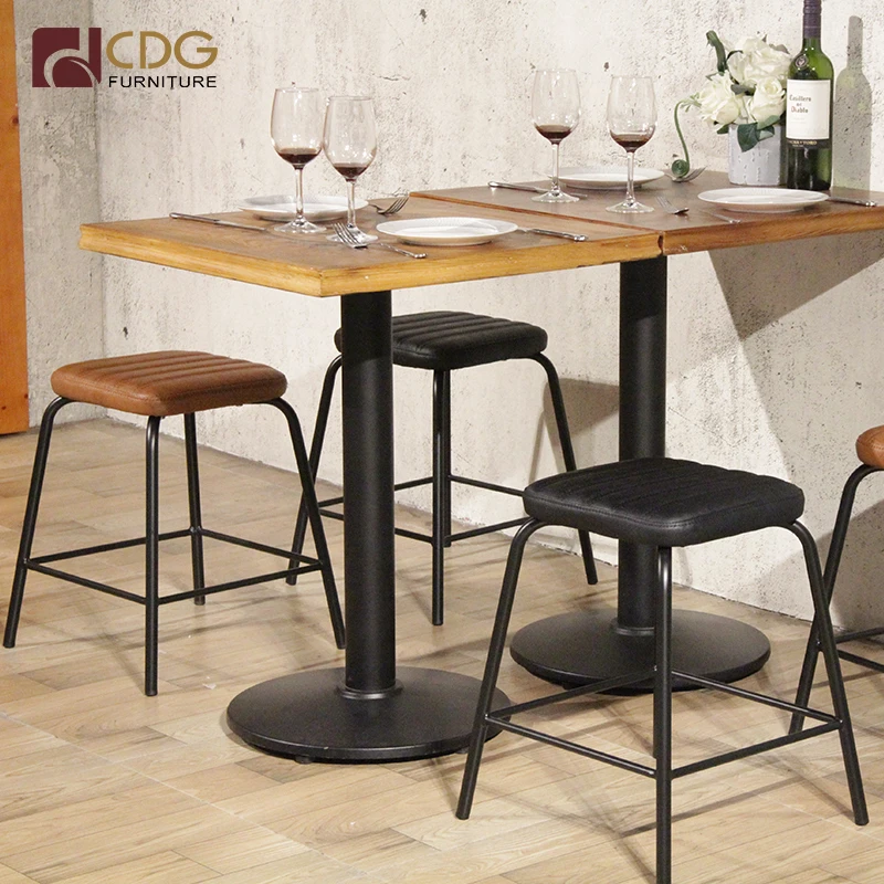 Indoor Modern Commercial Furniture Stacking Restaurant Dining Counter Cushion Stool Chair