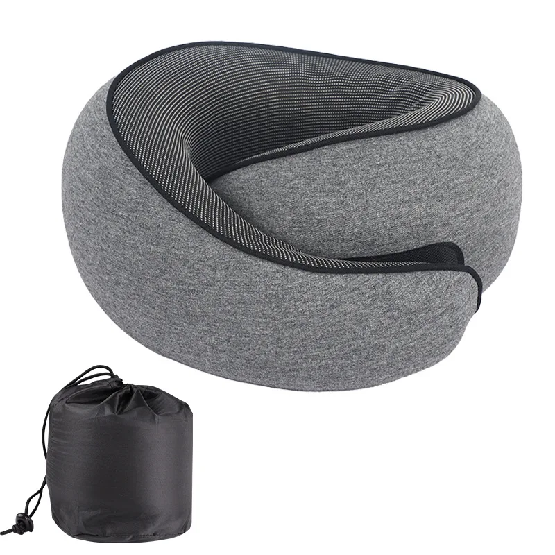 U-Shaped Travel Pillow with Memory Cotton Inner Core Portable Neck Protection for Car and Airplane Use Wholesale Available