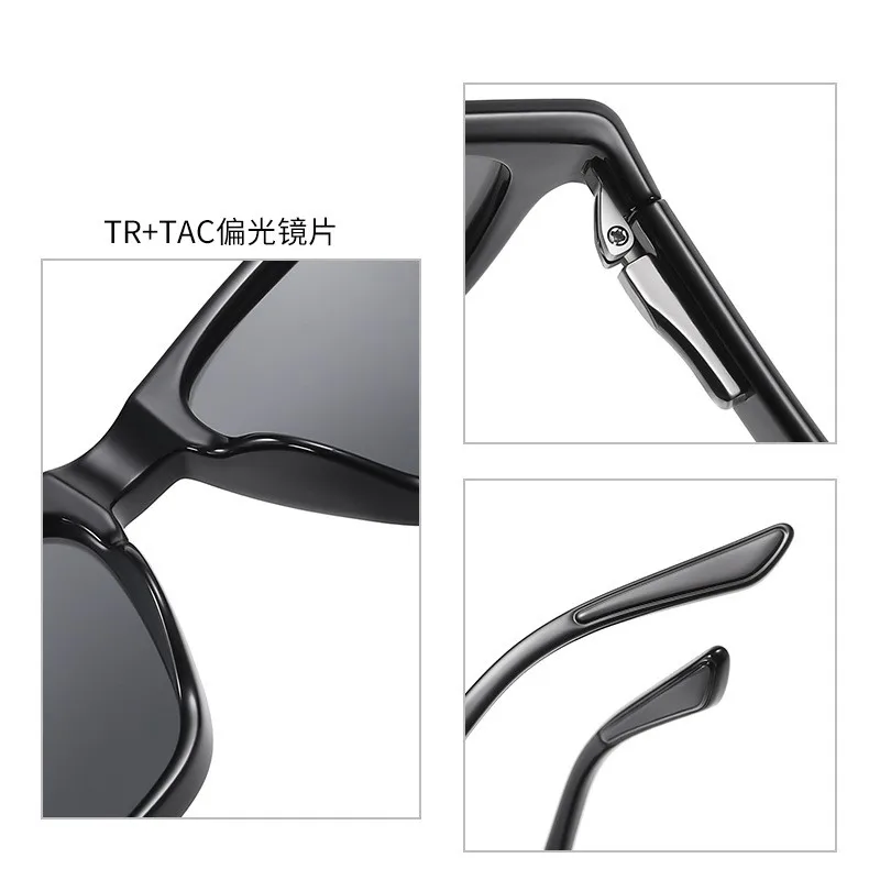 European and American Polarized TR Eyewear with Tac Lenses Mirror Retro Sunglasses Square Polarized Sunglasses for Men Women