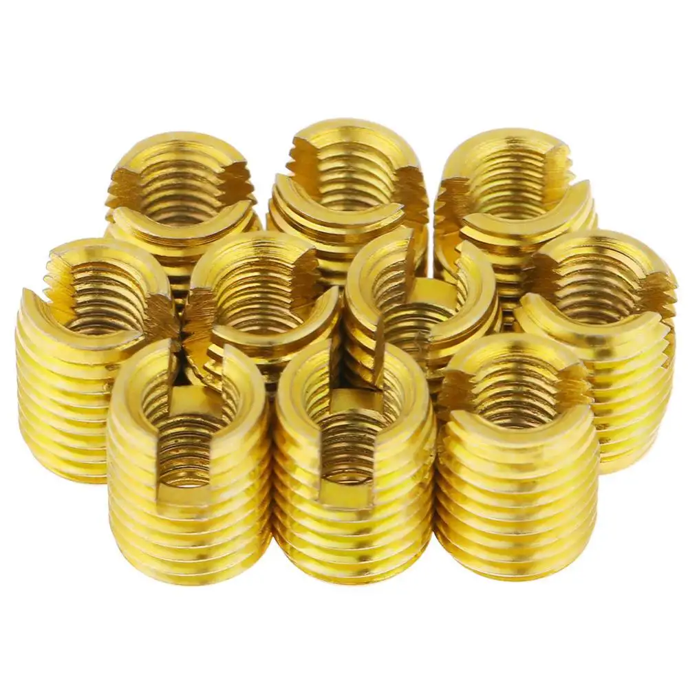 Uxcell латунный Тип 302 саморезьбовые вставки гайки с резьбой UNC 8-32 4-40 1/4-20 5/16-18