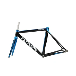 56 CM Best Price Fixed Gear Bicycle Frame Aluminum Alloy Fixie Bike Frame and Fork for Single Speed Bike Use