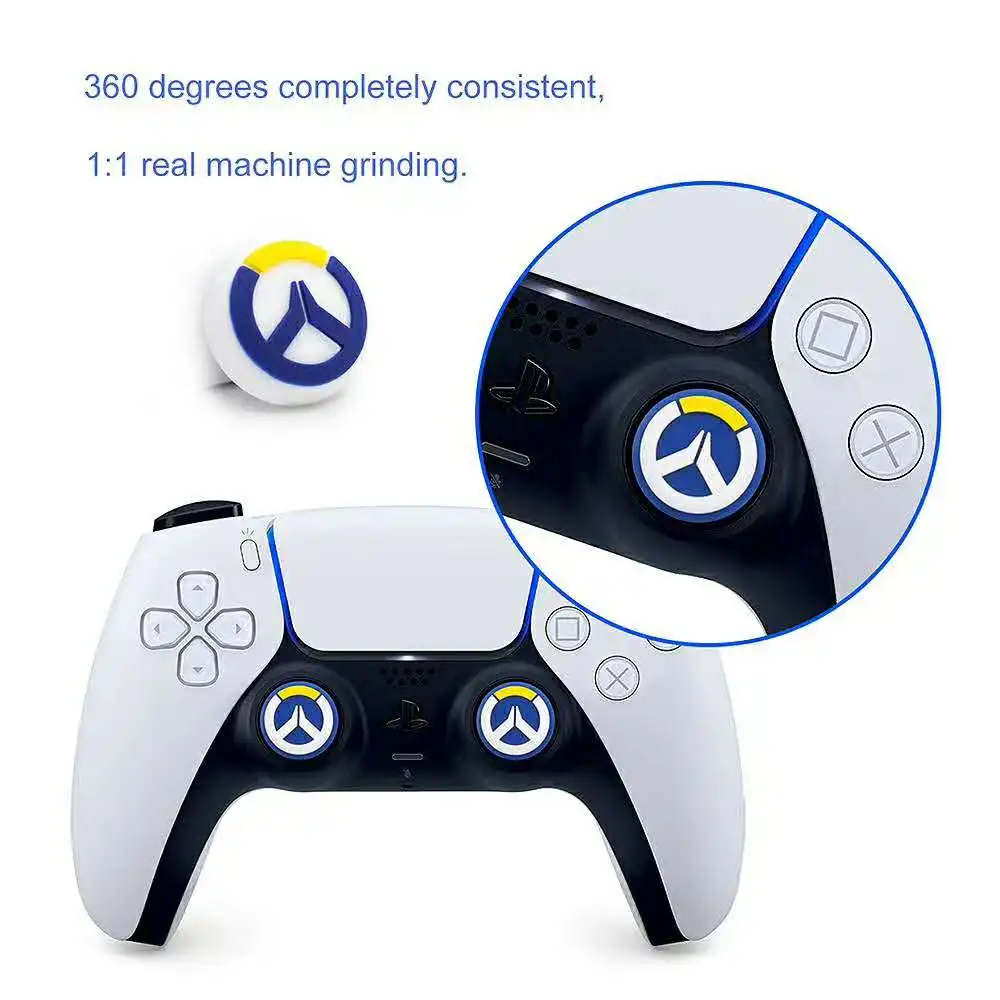 3D Overwatch Silicone Analog Thumb Grip Stick Cap for PS5 PS4