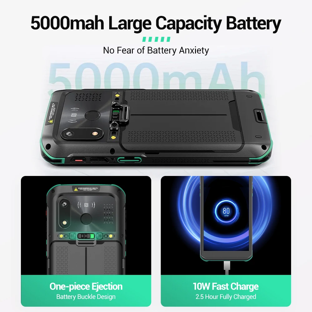 FYJ F9825 8-Core 4+64G IP68 Industrial Data Collector Android Mobile Phone PDA Logistics Express Scanning Rugged Stock PDA