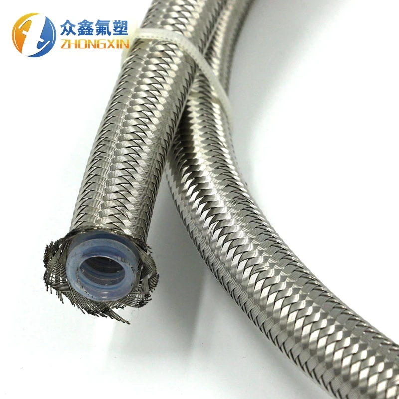 Manufacturer supplier od 1/2' id 3/8' s.s. 304 wire braiding corrugated tube stainless steel ptfe convoluted hose