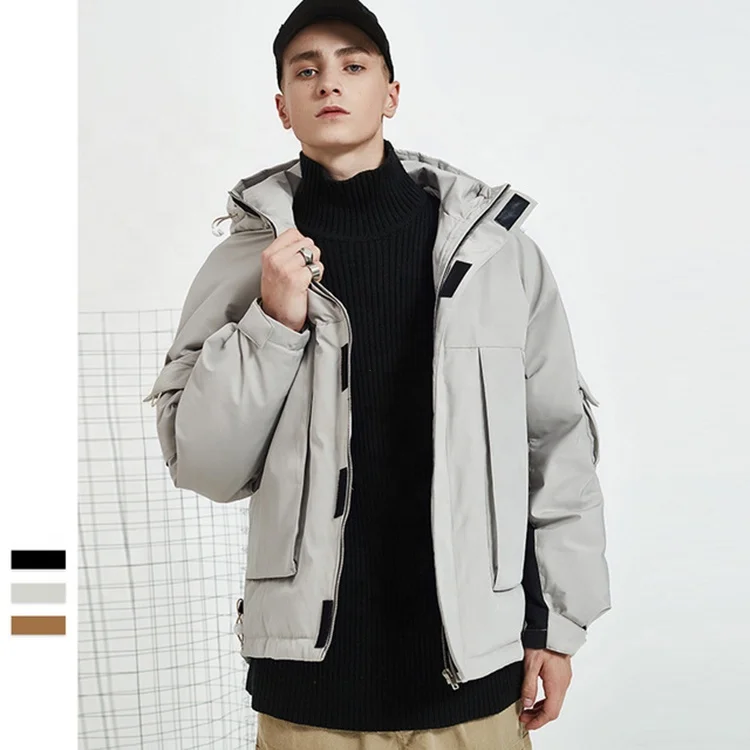 High quality custom brand wholesale canada hot sale winter  Fashion  men  goose  style hooded duck goose down coat jacket parka