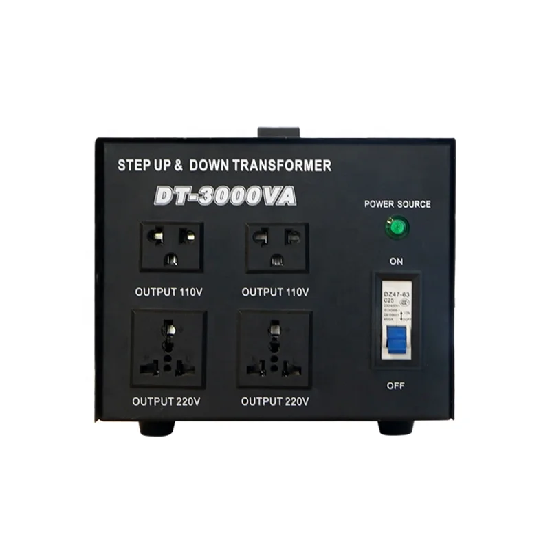 DT-3KVA Step up/down transformer/voltage converter 110v/120v/220v/240v CE approved used in 220v or 110v countries