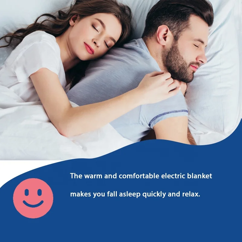 Wholesale Weighted Warm Bed Heated Mattress Pad Safe Wool Electric Heated Blanket