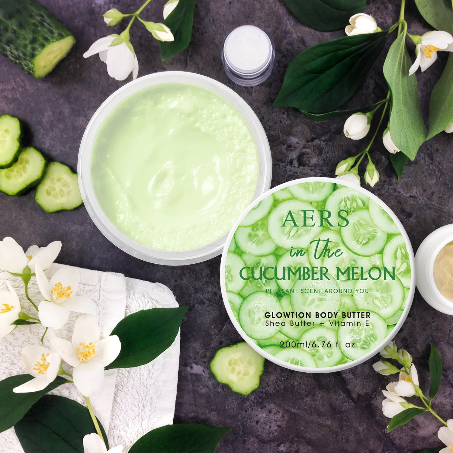 Vitamin E New Design Color Skin Care Set White Cream Jar Shea Butter Wholesale Body Lotion