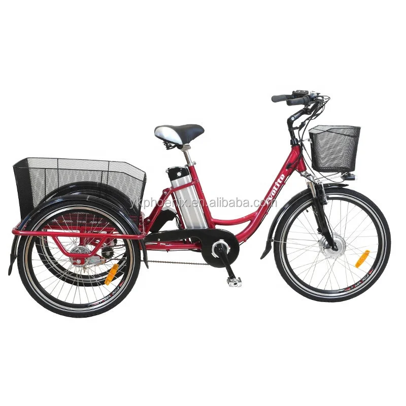 China manufacture electric bike three wheeler with 250W battery tricycle bicycle electric 3 wheel tricycle for adults