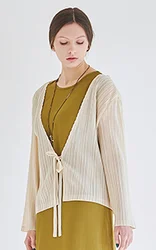 Женская плиссированная куртка, стильная тонкая куртка с длинным рукавом и V-образным вырезом, 2020