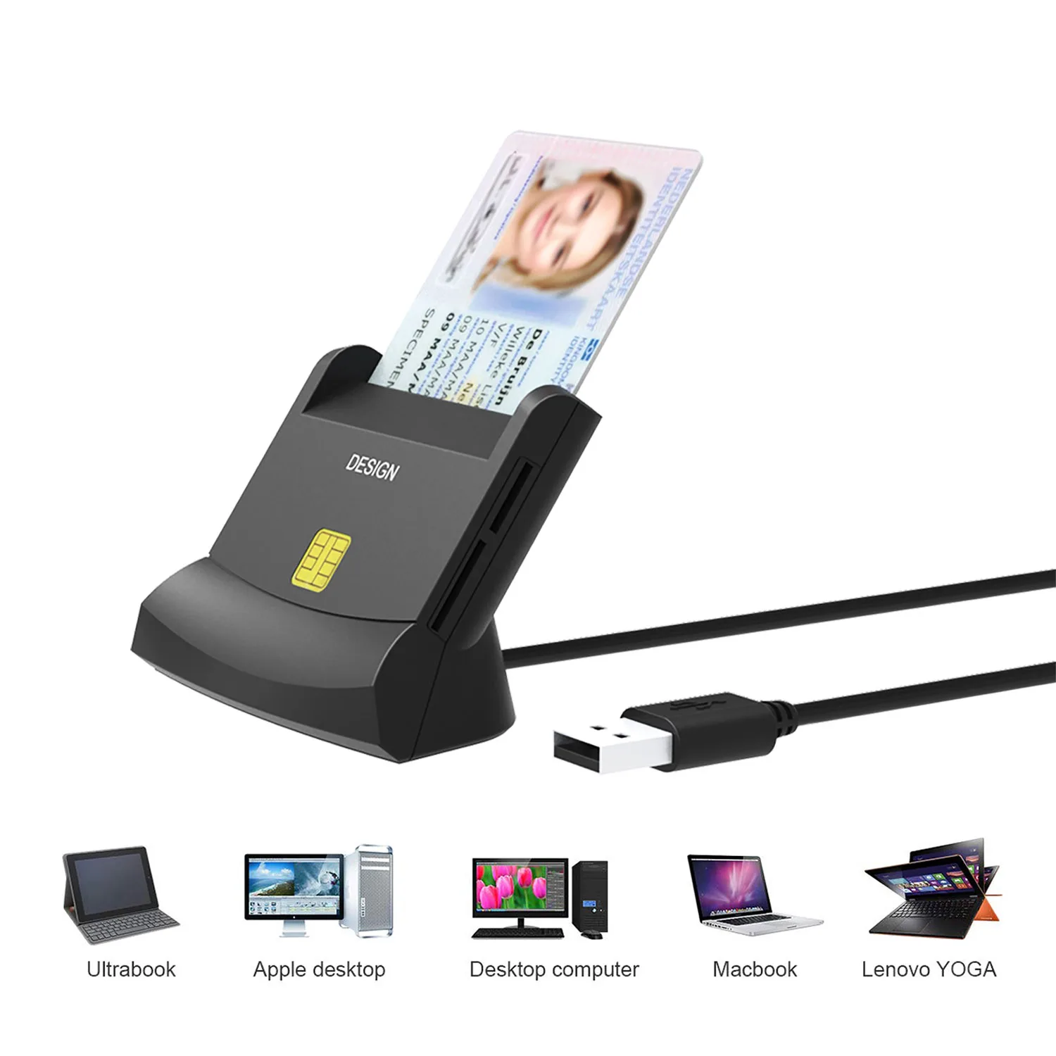 Считыватель смарт-карт USB IC ID ISO 7816 считыватель кредитных с