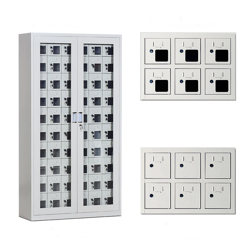 9-Door Metal Electronic Cell Phone Charging Storage Locker Key Lock Steel Cabinet With Filing Function