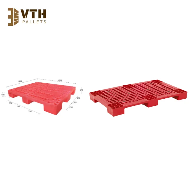 Red Plastic Pallet For International Logistics And EU Warehouse With Jacks Pallets And Cover Pallets