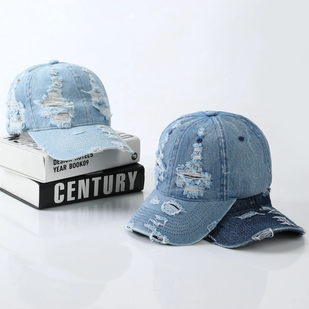 Wholesale Unisex Adjustable Vintage Cotton Trucker Dad Hat Dyed Distressed Sports Caps Jeans Washed Baseball Cap