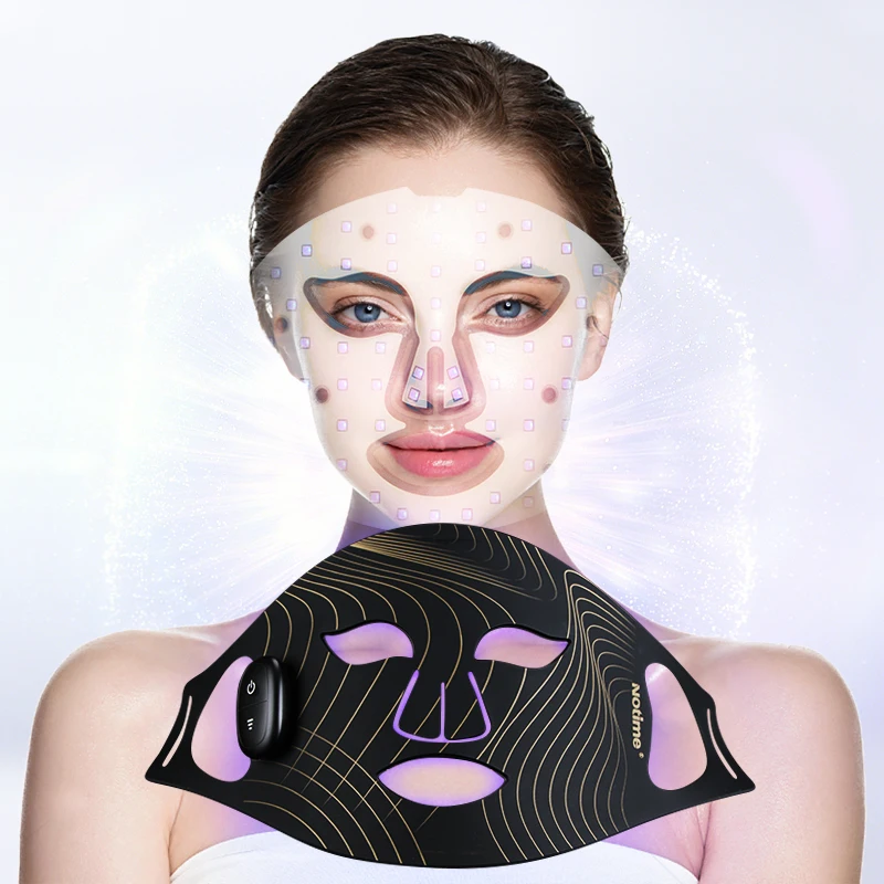 notime silicone human mask face antiaging led red light therapy facial mask led facial mask