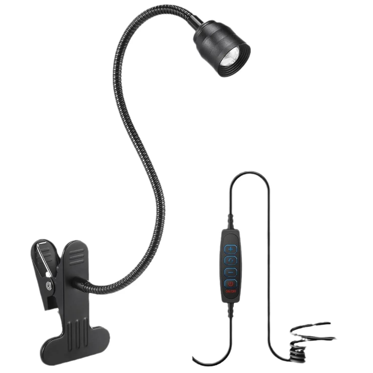 Flexible Gooseneck Small Clamp Light Desk Lamp 10 Dimmable Brightness Eye Care Reading Lamp Clip on Light Reading Light for Bed