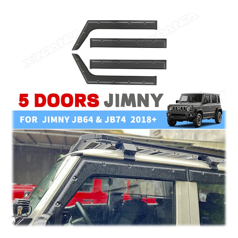 Best Quality 4PCS Car Window Windshield Visor With Screw Decoration Car Windoe Visors Rain Shield For Jimny 5Doors Accessories