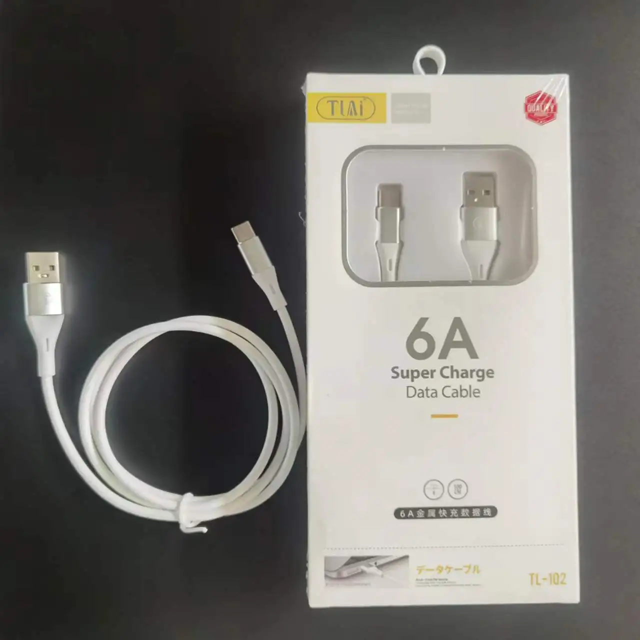 USB type C  micro  lighting  cable 6A charging metal shell quick  fast data  charger cable