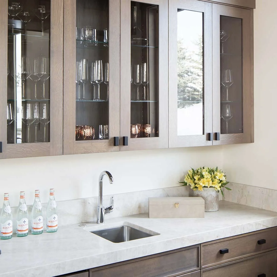 Modern Wood Kitchen Cabinets with Island Modular Rustic Style MDF Furniture Kitchen Design Plywood Cabinet by Supplier
