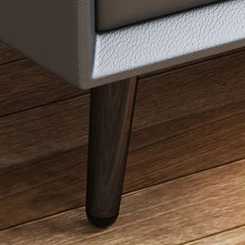 Luxury Home Wood USB Nightstand Minimalist Smart Furniture LED Bedside Table With Wireless Charging