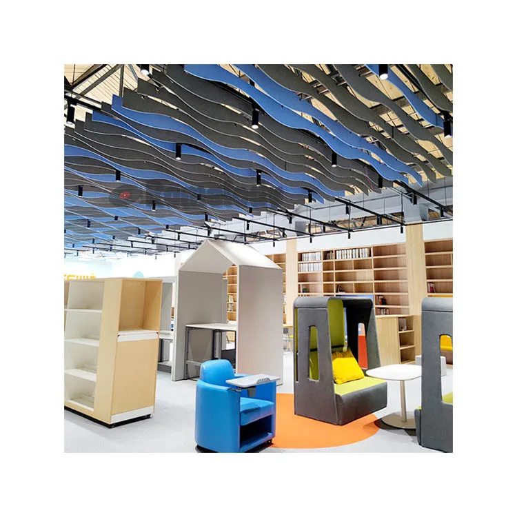 Wholesaler Most Popular Decoration Felt Acoustic Panels Wave Ceiling Decoration