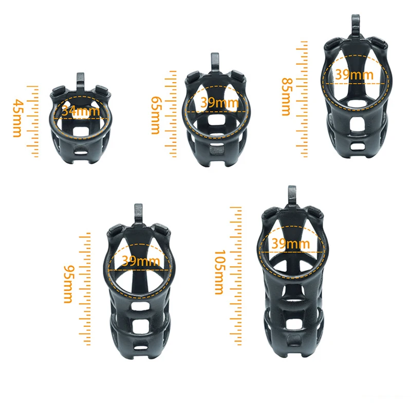 Light Weight Comfortable Plastic Cuckold Chastity Device Penis Lock Cock Cage for Male