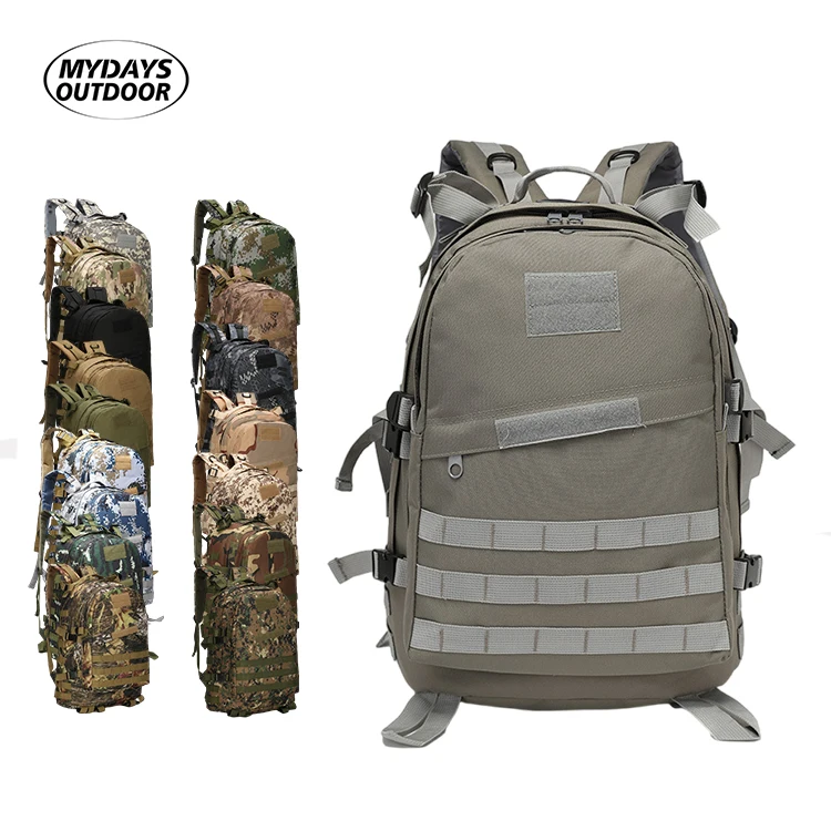 Mydays Outdoor Multifunction Waterproof Portable Molle Water Bottle Storage Outdoor Camping Tactical Leisure Backpack with Strap