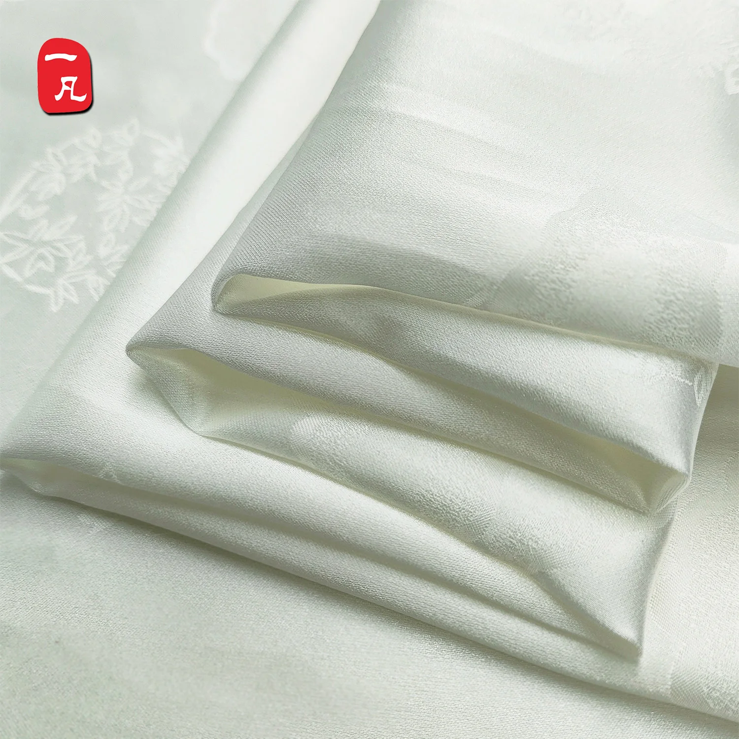 Auspicious Clouds Pattern Embossing Satin 97%Polyester 3%Spandex  jacquard fabric for Hanfu Cheongsam