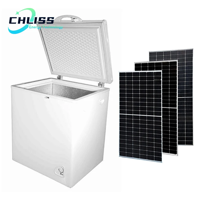 chliss Africa Top Selling 12V 24V DC Rechargeable Batteries Fridge 200L Deep Refrigerator Solar Chest Freezer