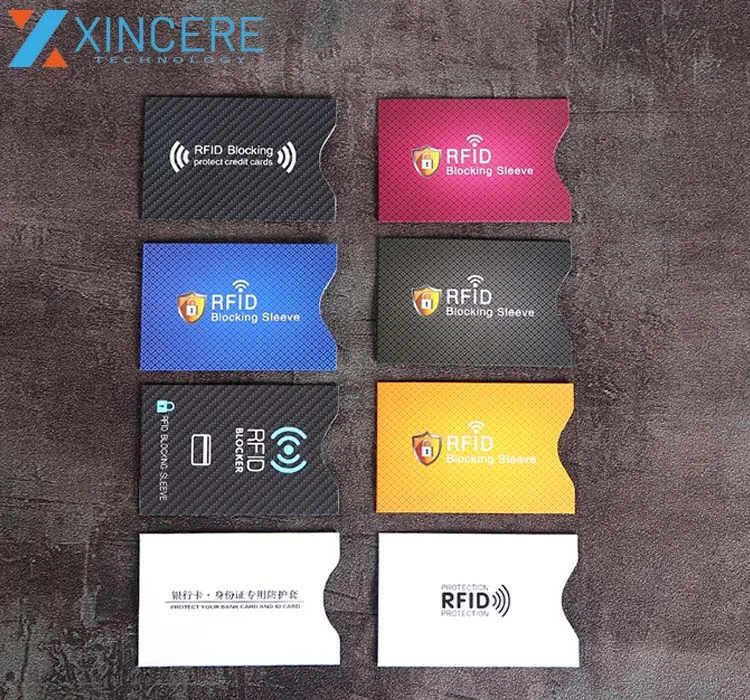 Security Protection RFID Blocker Credit Card Sleeve Holder Rfid Blocking Sleeve