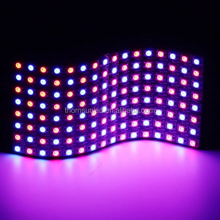 
drop ship rgb ws2812b 8*16 128leds programmable led dot matrix ws2812b digital display 