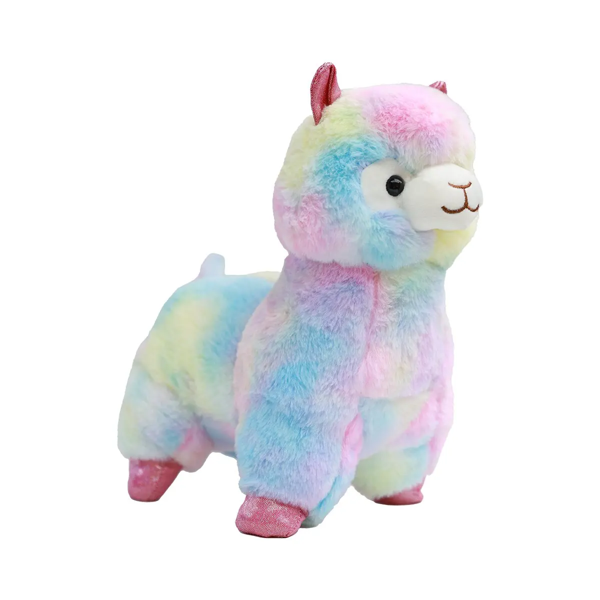 2024  Wholesales custom COLOURED ALPACA  plush stuffed animal custom plush toys customize