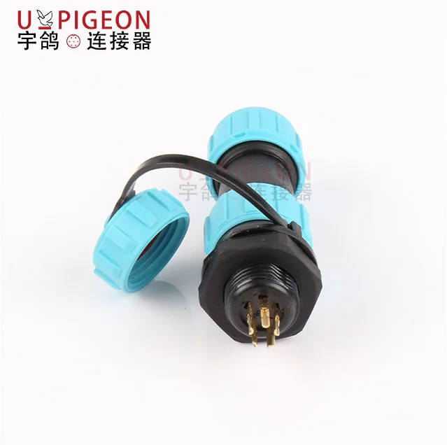 Yuge IP68 waterproof aviation plug and socket connector TECONICS TS13-5P SP13-5 core 5-hole pin