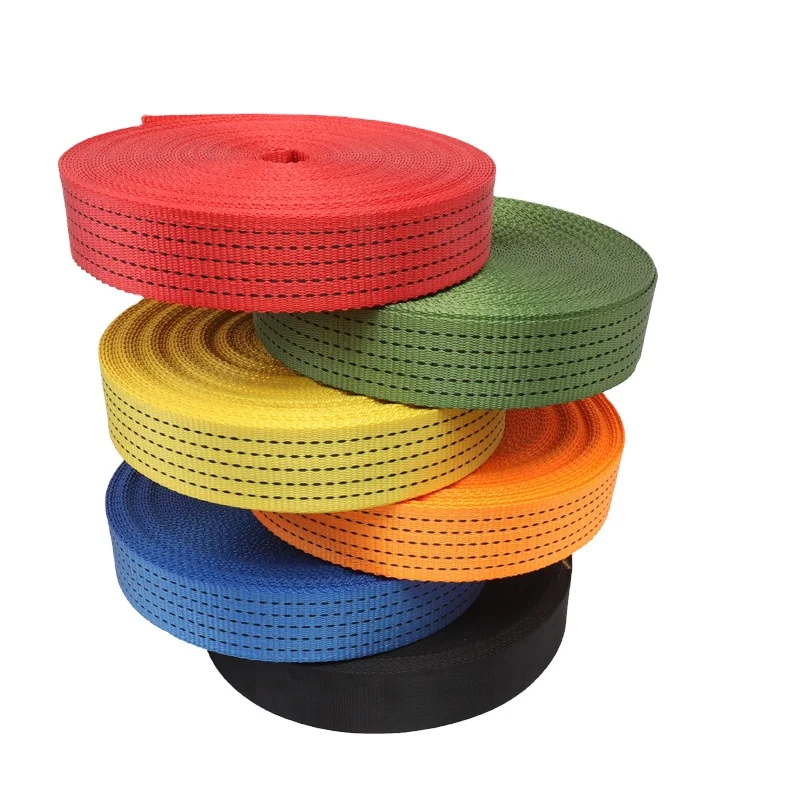 High-strength Polypropylene truck pulling rope car tie-down straps high-speed rescue fixed tie-down polyester straps webbing