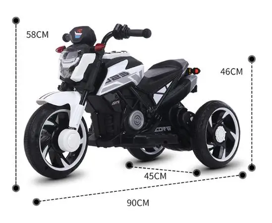 Hot Sales Children 3-8 Years Old Boys Girls Light And Sound Tricycle Rechargeable Kids Electric Motorcycles