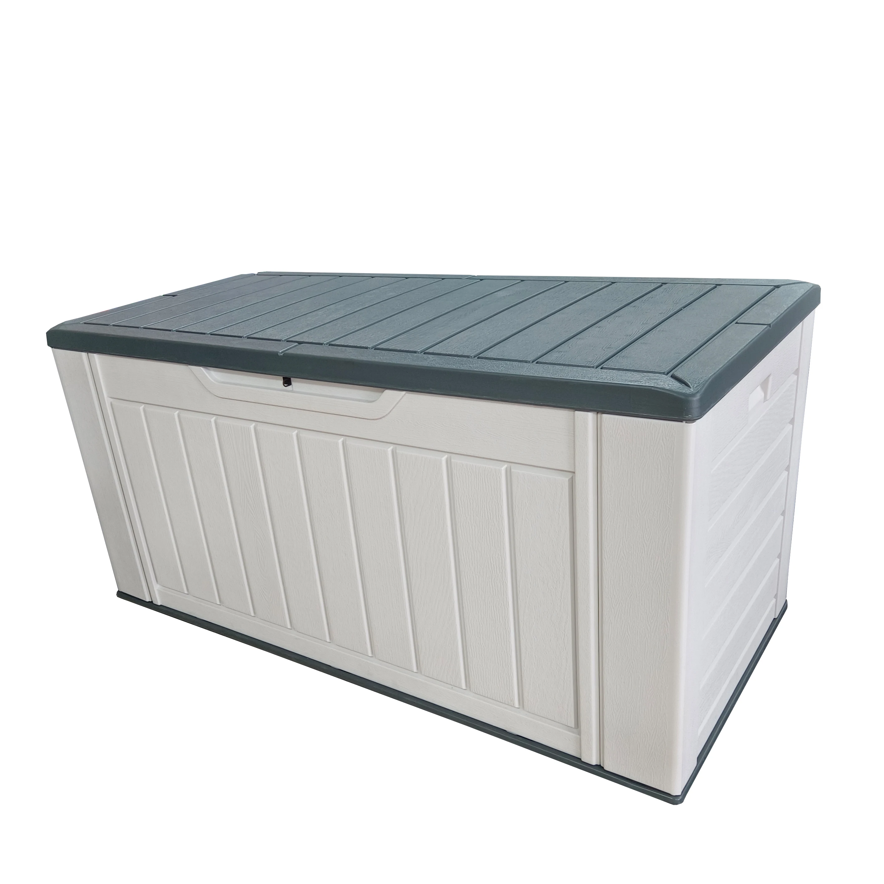 150GAL  HDPE Wooden Style Outdoor and  Garden Sundries Storage Box for tools