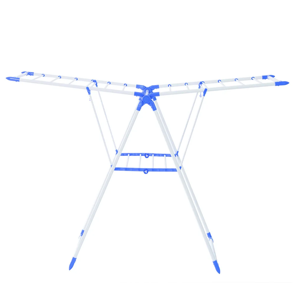 Регулируемая высота крытый сушилка для белья в прачечную складной постоянного Gullwing металлическая вешалка