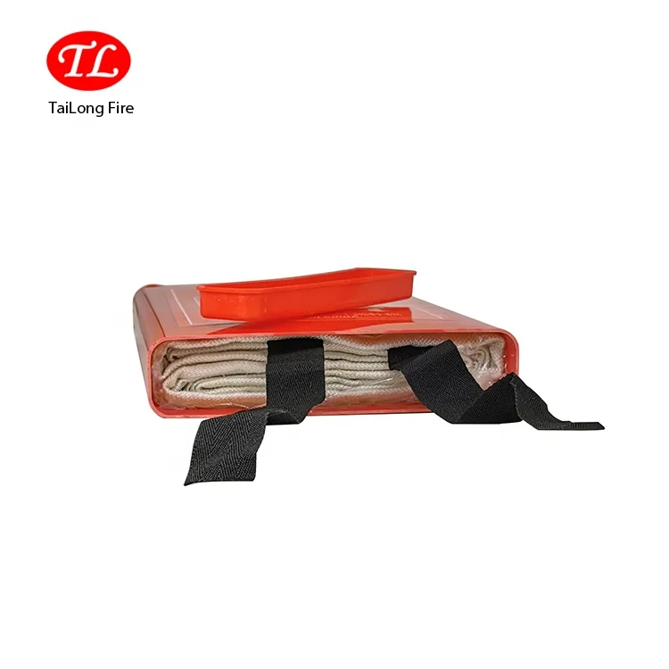 
TL 1.2m*1.2m EN 1869:1997 Certificate Fiberglass Fire Blanket Manufacturers In China with PVC Hard Box 