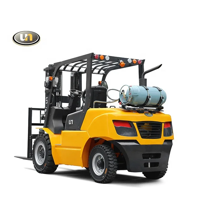 4 Ton UN LPG/Gasoline Forklift with Cushion Tire Widely Used Warehouse Truck Equipment