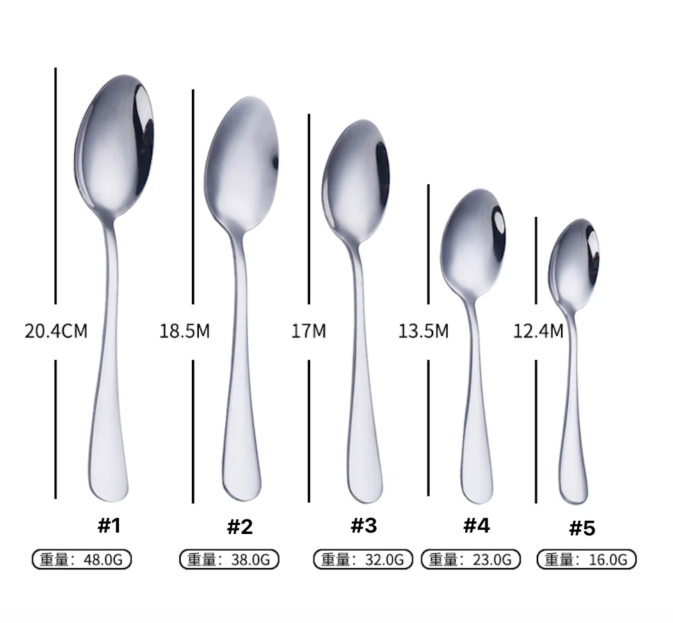 Stainless steel food grade Table spoon dessert coffee salad spoon steak knife dinner fork tea spoon wholesale