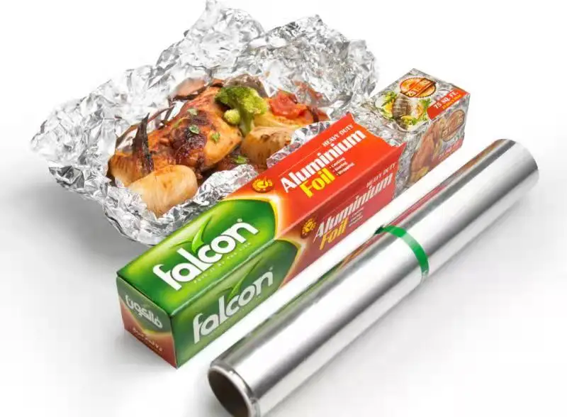 Best price food packaging falcon foil paper aluminum paper foil aluminium roll hot selling For kitchen foil