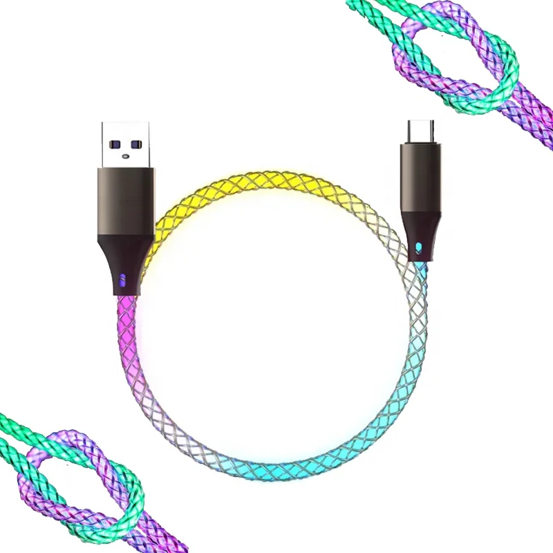 2023 New Arrival Gadgets Mobile Phone Quick Charge USB RGB Data Cables