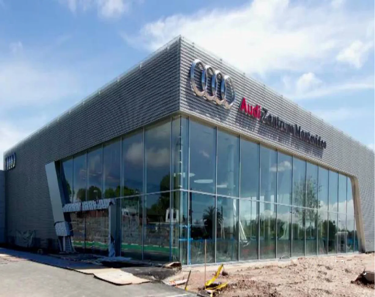 china prefabricated 4s showroom steel structure shopping mall building industrial exhibition hall