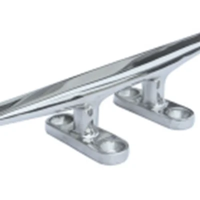 Marine Boat Low Flat Cleat 4' Heavy Duty Deck Silhouette 316 Stainless Steel From Isure Marine