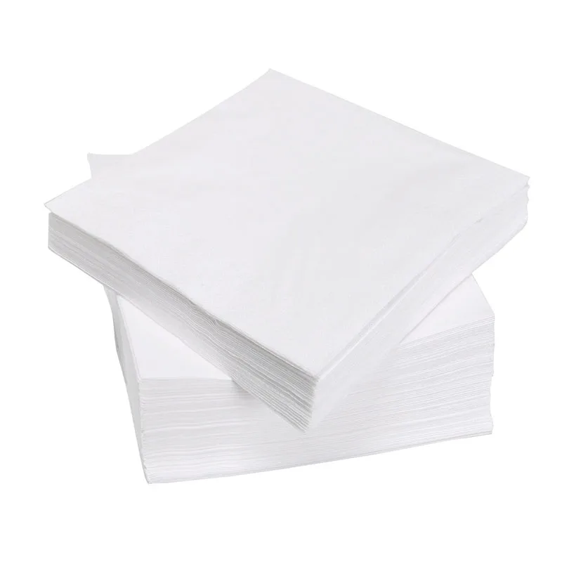 Disposable tissue paper for wedding beverage 1-ply absorbent printed cocktail paper napkins & serviettes white lunch napkins