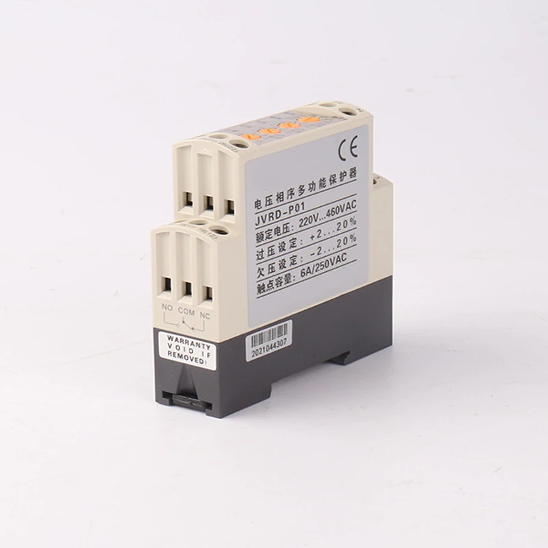 Three phases voltage monitoring relay adjustable rated voltage 220-460V over&under voltage protector