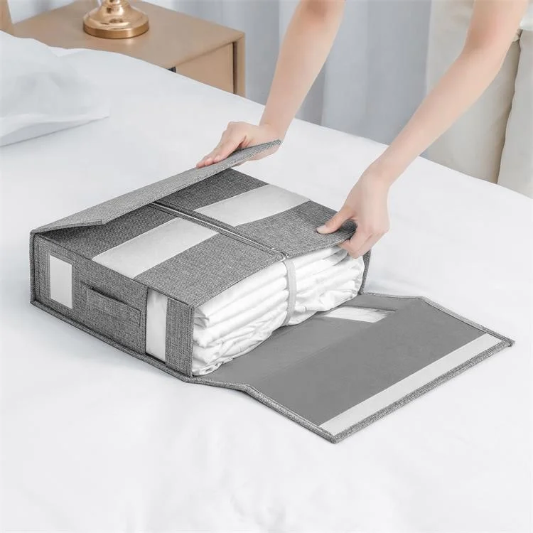 Bed Sheet  Foldable  Cloth Organizer Box Organizer Bin For Bed Sheet